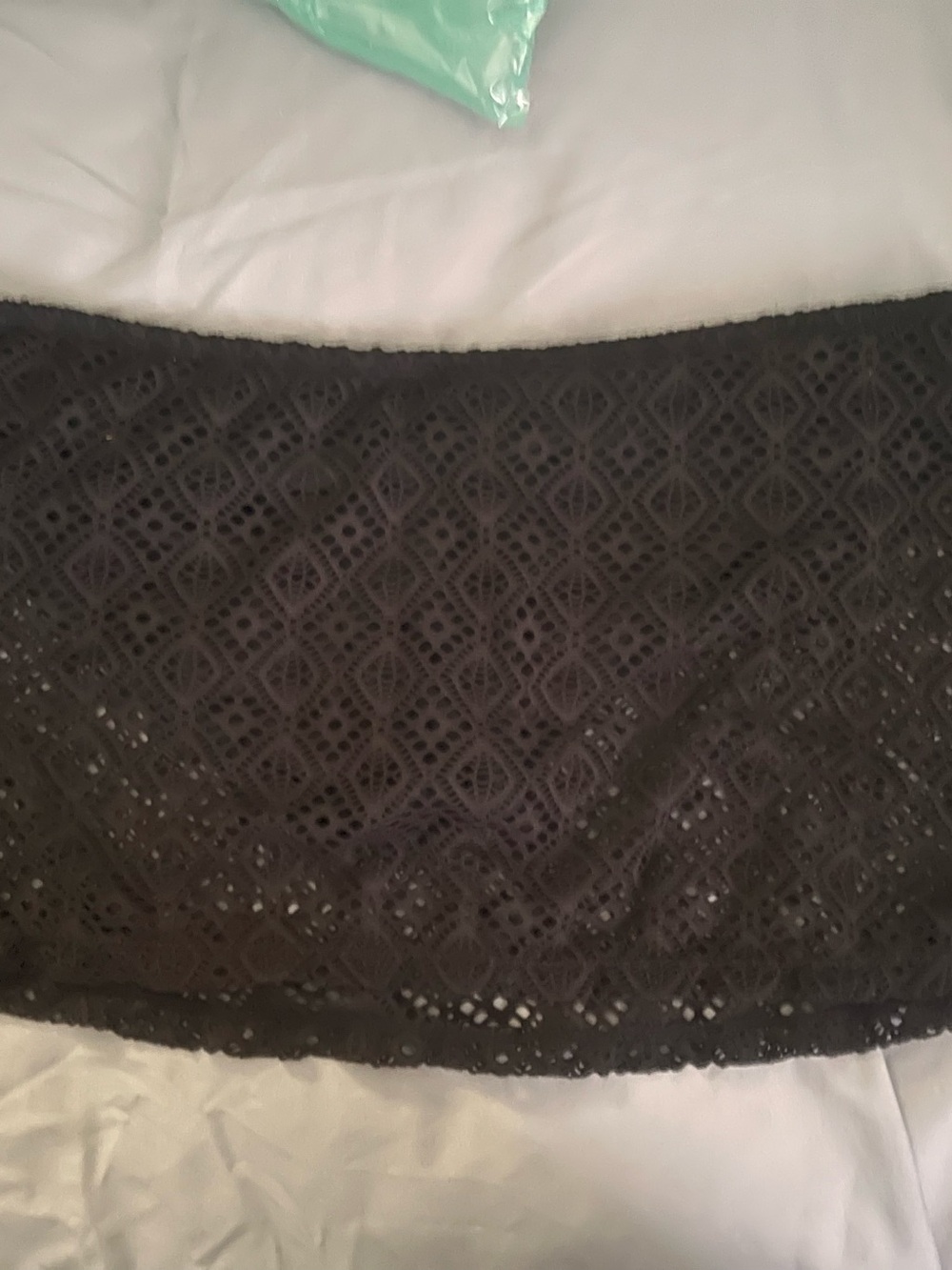 Catalina Black Lace Mini Skirt - Women L
